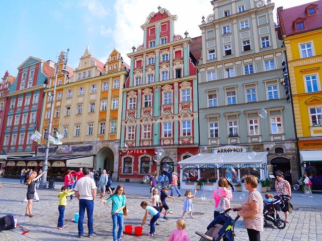 ポーランド ヴロツワフ旧市場広場