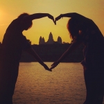 【zaki_mcy さん/カンボジア】朝日とともにシルエット撮影(*˘︶˘*) これが１番お気に入り＊ ＊ #カンボジア #アジア #東南アジア #アンコールワット #旅 #旅行 #女子旅 #夢 #カメラ女子 #空 #朝日 #遺跡 #タビジョ #CAMBODIA #shemriup #angkor #angkorvat #sky #sunrise #morning #silhouette #asia #beautiful #camera #goodtime #happy #trip #travel #vacation #worldheritage