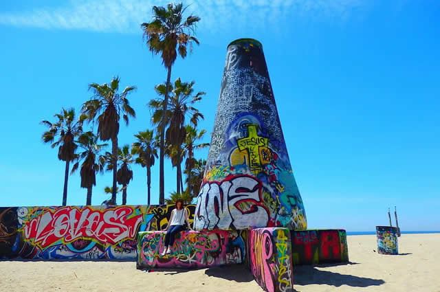 ロサンゼルスのフォトジェニックスポット第7位:ベニスビーチ ロサンゼルスのフォトジェニックスポット第7位:ベニスビーチ