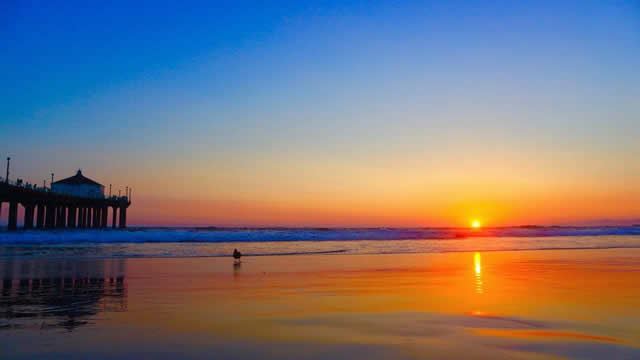 ロサンゼルスのフォトジェニックスポット第3位:マンハッタンビーチの夕陽 ロサンゼルスのフォトジェニックスポット第3位:マンハッタンビーチの夕陽