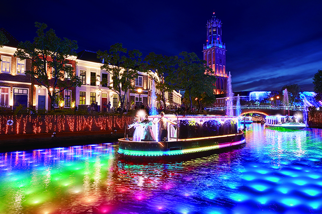 ハウステンボス_光の王国_光と音楽の運河パレードショー