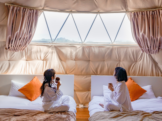 都心から車で1時間！ オールインクルーシブのラグジュアリーなグランピング